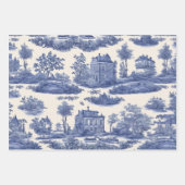 Blaue Weide Decoupage Set von drei Geschenkpapier Set (Vorderseite)