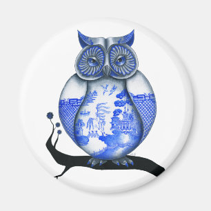 Blaue Weide-Eule Magnet
