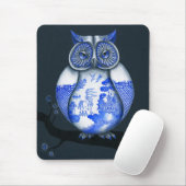 Blaue Weide-Eule Mousepad (Mit Mouse)