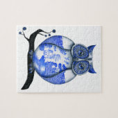 Blaue Weide-Eule Puzzle (Horizontal)