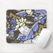 Blaue Weide-MosaikMausunterlage Mousepad (Mit Mouse)