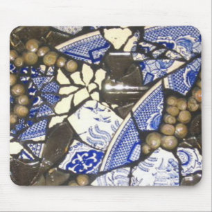 Blaue Weide-MosaikMausunterlage Mousepad