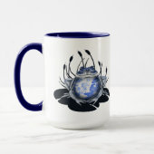 Blaue Weide-Stier-Frosch-Kaffee-Tasse Tasse (Links)