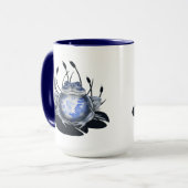 Blaue Weide-Stier-Frosch-Kaffee-Tasse Tasse (Vorderseite Links)