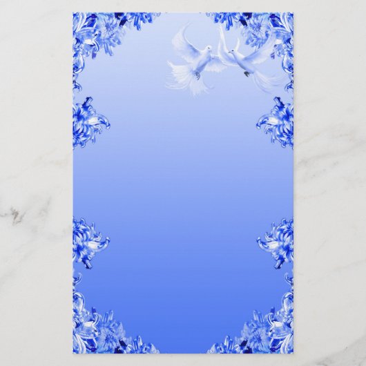 "Blaue Weide-Welt" 16 Briefpapier (Vorderseite)