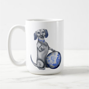 Blaue Weiden-Dachshund-Tasse Kaffeetasse