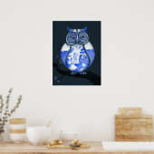 Blaue Weiden-Eule Poster (Küche)