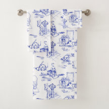 Blaue Weiden-Kitty-Katze-Badezimmer-Toile
