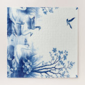 Blaue Weiden-Schwanensee-Szene Puzzle (Horizontal)