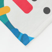 Blaue Weihnachten kackte Emoji Fleecedecke (Ecke)