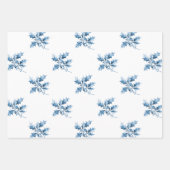 Blaue Weihnachts-Gnome Geschenkpapier Set (Vorderseite 3)