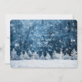 Blaue Weihnachts-Schnee-Winterlandschaft-Haus (Rückseite)