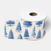 Blaue Weihnachts-Toile Ripsband (Spule)