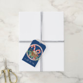 Blaue Weihnachts-Zuckerstange Geschenkanhänger (Mit Garn)