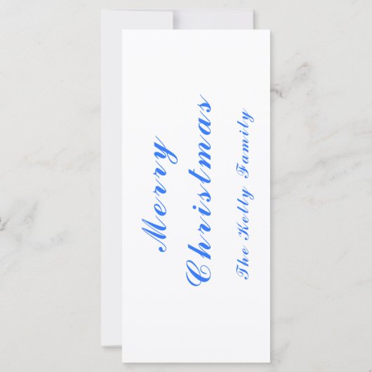 Blaue Weihnachtsbällchen mit Text (Rückseite)