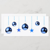 Blaue Weihnachtsbällchen mit Text (Vorne/Hinten)