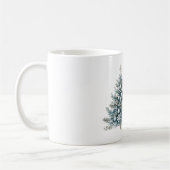 Blaue Weihnachtsbaum mit Creme-Tönen Kaffeetasse (Links)