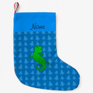 Blaue Weihnachtsbäume des personalisierten Kleiner Weihnachtsstrumpf