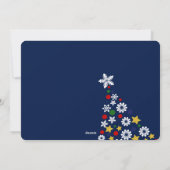 Blaue Weihnachtsbaume Feiertage Fotokarte Feiertagskarte (Rückseite)