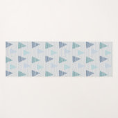 Blaue Weihnachtsbäume mit Perlen-Strings-Muster Yogamatte (Vorderseite (Horizontal))