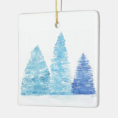 Blaue Weihnachtsbaumen Keramikornament (Links)