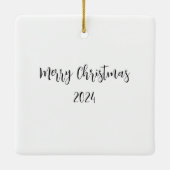 Blaue Weihnachtsbaumen Keramikornament (Rückseite)