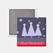 Blaue Weihnachtsbaumen Magnet (Vorderseite/Rückseite)