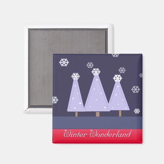 Blaue Weihnachtsbaumen Magnet (Vorderseite/Rückseite)