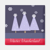 Blaue Weihnachtsbaumen Magnet (Vorne)