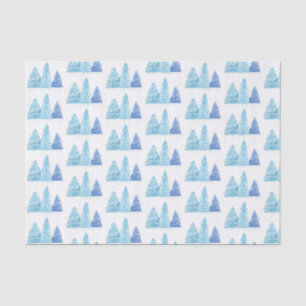 Blaue Weihnachtsbaumen Seidenpapier