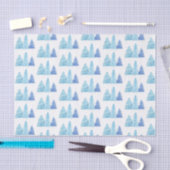 Blaue Weihnachtsbaumen Seidenpapier (Handwerk)