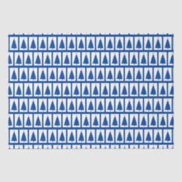 Blaue Weihnachtsbaumen Seidenpapier