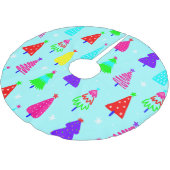 Blaue Weihnachtsbaumkunst - Pop Polyester Weihnachtsbaumdecke (Schrägansicht)