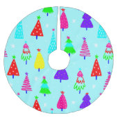 Blaue Weihnachtsbaumkunst - Pop Polyester Weihnachtsbaumdecke (Vorderseite)