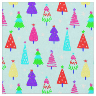 Blaue Weihnachtsbaumkunst - Pop Stoff