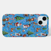 Blaue Weihnachtsdekoration Case-Mate iPhone Hülle (Rückseite (Horizontal))