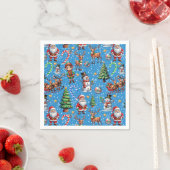 Blaue Weihnachtsdekoration Serviette (Beispiel)