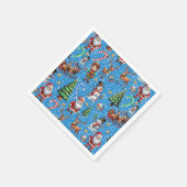 Blaue Weihnachtsdekoration Serviette (Ecke)