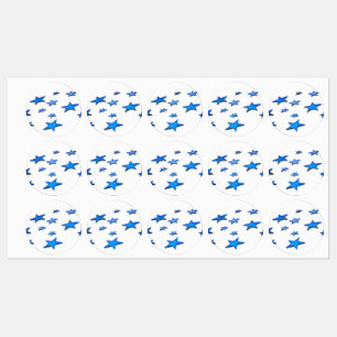 Blaue Weihnachtsdekorationen Etiketten