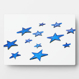 Blaue Weihnachtsdekorationen Fotoplatte