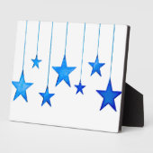 Blaue Weihnachtsdekorationen Fotoplatte (Seite)