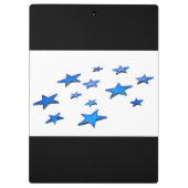 Blaue Weihnachtsdekorationen Klemmbrett (Rückseite)