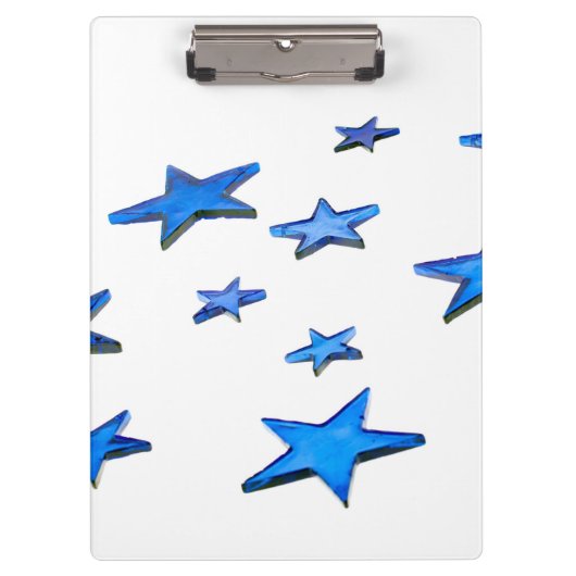 Blaue Weihnachtsdekorationen Klemmbrett (Vorderseite)