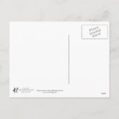 Blaue Weihnachtsfee-Postkarte Feiertagspostkarte (Rückseite)