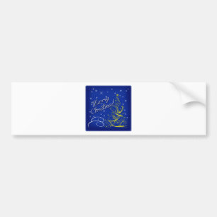 Blaue Weihnachtsfeier Autoaufkleber