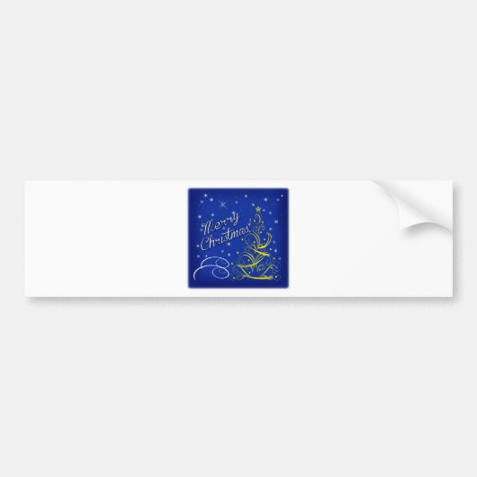 Blaue Weihnachtsfeier Autoaufkleber (Vorne)