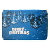 Blaue Weihnachtsfeier Badematte (Vorderseite)