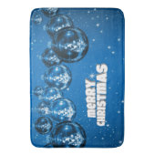 Blaue Weihnachtsfeier Badematte (Vorderseite Vertikal)