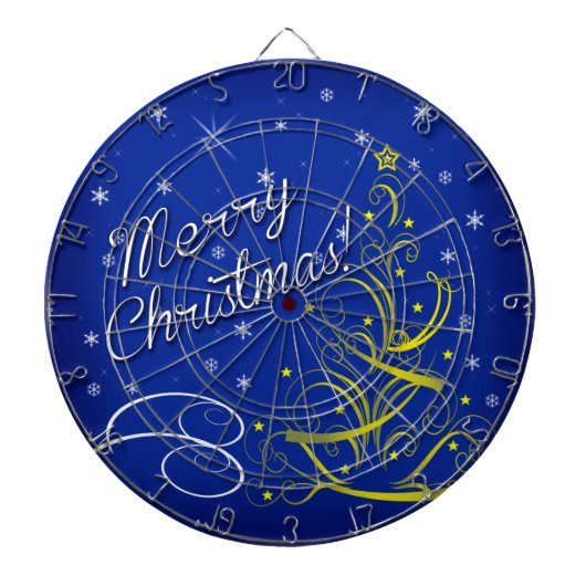 Blaue Weihnachtsfeier Dartscheibe (vorne)