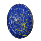 Blaue Weihnachtsfeier Dartscheibe (Vorderseite rechts)
